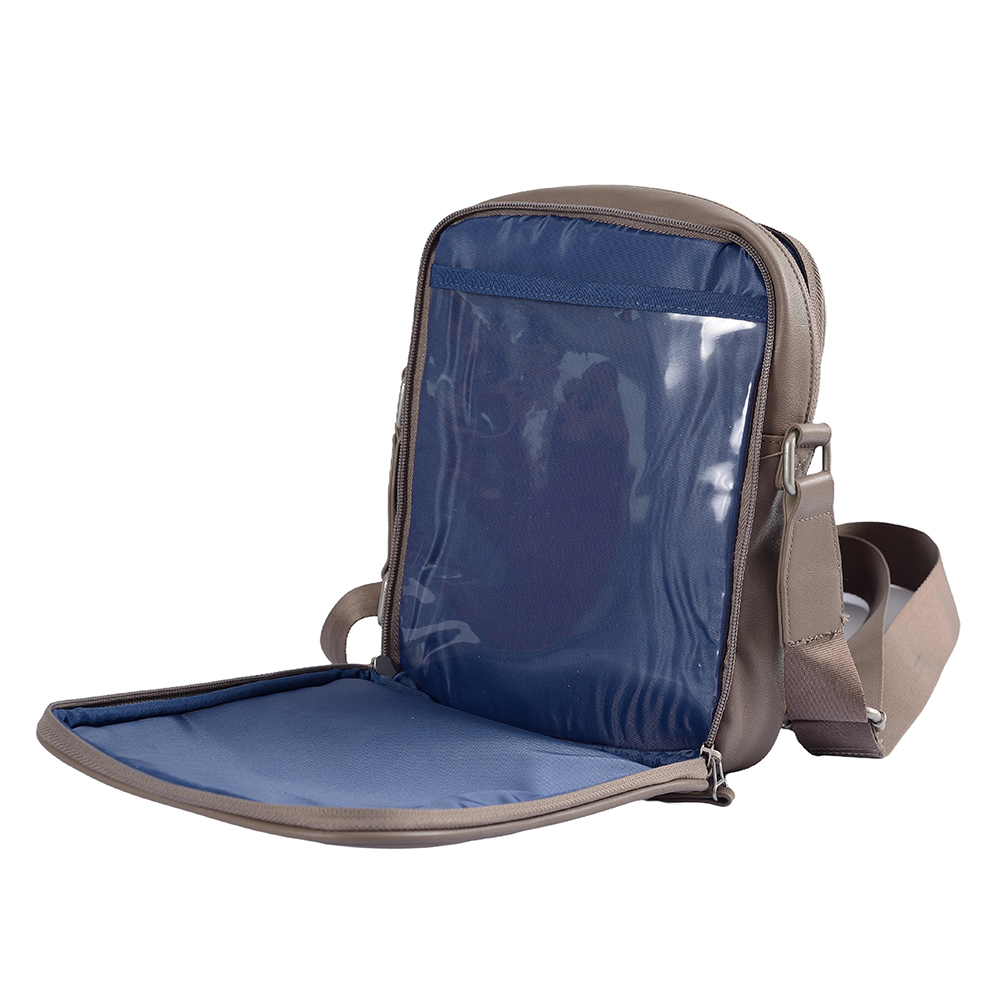 Tehdasmuokattu unisex yksiolkainen cross body PU-nahkalaukku