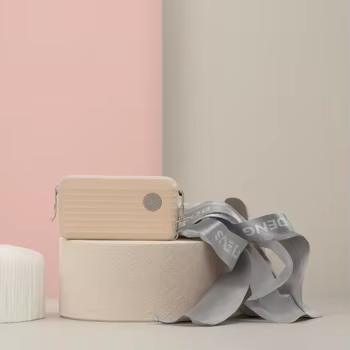 7 tuuman mini cross body bag -tehtaan mittatilaustyönä valmistettu kosmetiikkalaukku meikkilaukku
